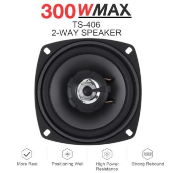 1 Piece 4 Inch 300W 2 Way Car HiFi Coaxial Speaker Vehicle Door Auto Audio Music