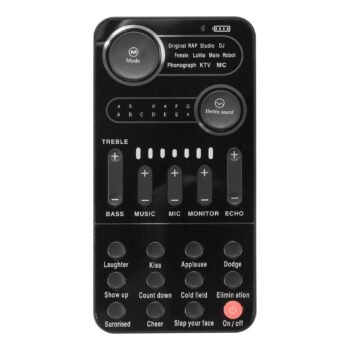 Live Sound Card Multiple Sound Effects Portable Live Broadcast Voice Changing Card with Mic for Live