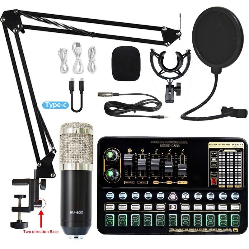 Professional Condenser Microphone Sound Card - FS-ELEC